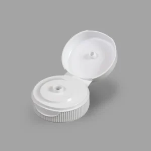 33mm Flip Top Dispensing Closure Ribbed Plastic Cap with 019 Orifice