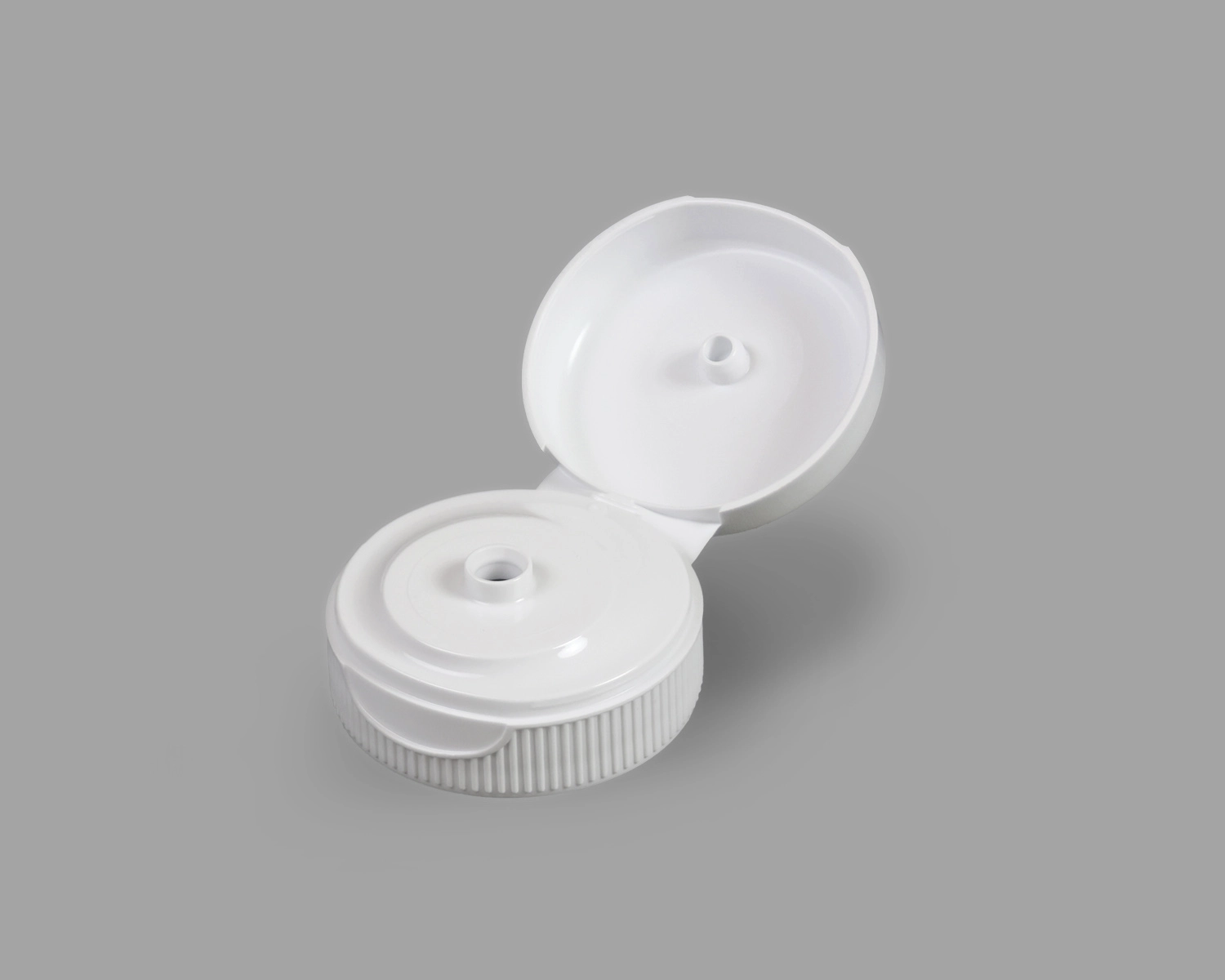 33mm Flip Top Dispensing Closure Ribbed Plastic Cap with 019 Orifice