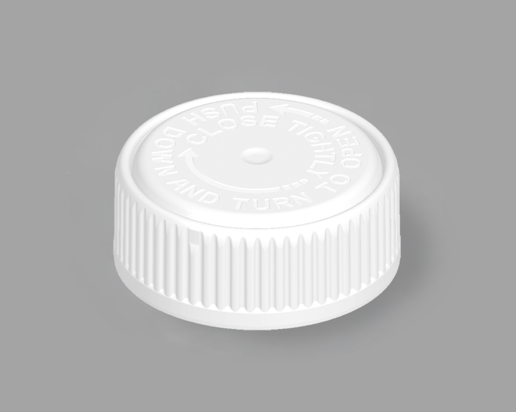 Phoenix Vista 38 400 Convertible Child Resistant Closure with Push and Turn Text