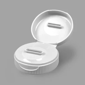 38 DIS 1RS6 Plastic Caps Closures for Jelly and Mayonnaise Packaging 38mm Flip Top Dispensing Snap Top Lids with Slotted Orifice Opening