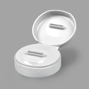 38 DIS 1SS6 Slotted Orifice Flip Top Dispensing Snap Plastic Caps Closures for Jelly and Mayonnaise Packaging 38mm Smooth
